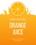 Natural orange juice label template