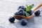 Natural organic berry ripe juicy blueberries