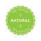 Natural Organic Product Green Stamp. Eco Friendly Healthy Food Label. Pure Symbol. Quality Fresh Natural Ingredients