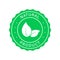 Natural Organic Product Green Stamp. Quality Fresh Natural Ingredients Sticker. Eco Friendly Healthy Food Label. Pure