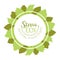 Natural Organic Stevia Label or Badge Vector Illustration