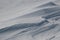 Natural patterns and ridges in windswept snow