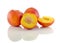 Natural peach fruits collection