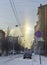 Natural phenomenon halo, visible on the streets on a frosty day January 5, 2017.