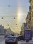 Natural phenomenon halo, visible on the streets on a frosty day January 5, 2017.