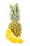 Natural pineapple with white background