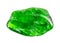 natural polished chromian diopside crystal cutout