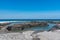 Natural pool Las Salinas de Agaete in Puerto de Las Nieves, Gran Canaria, Spain. Copy space for text