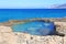 Natural pool of the sea at Ano Koufonisi island Cyclades Greece