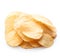 Natural potato chips isolated on white background with empty space around it AI-Generated