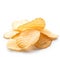 Natural potato chips isolated on white background with empty space around it AI-Generated