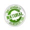 Natural product guarantee stamp