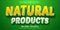Natural products text effect, editable font style