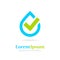 Natural pure water vector logo