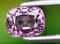 natural purple spinel gem on the background