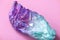 Natural quartz crystal with a bright luster. Angel Aura Quartz for healing, practice, reiki, meditation