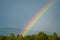 Natural rainbow in the mountains