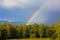 Natural rainbow in the mountains