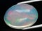 natural rainbow multi color opal gem on the background