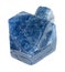 natural raw blue sapphire twinned crystal cutout