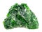 natural raw chromian diopside gemstone cutout