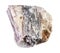 natural raw rubellite crystal in mineral cutout