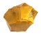 natural raw yellow mookaite mineral cutout