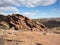 Natural red rock formations in Morrison Colorado