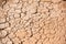 Natural red soil ground brown background after drought