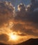 Natural Relaxing outdoor view of beautiful Cloudscape with colorful golden sky background. Weather, Meteorology, Nature,