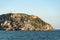 Natural Reserve of Illes Medes near L`Estartit Spain on Sunny day in  Panoramic view of Estartit, Girona, Spain