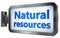 Natural resources on billboard