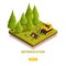 Natural Resources Isometric Composition