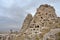 Natural rock citadel of Uchisar cave fortress ,Cappadocia,Turkey,Europe