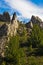 Natural rock formations at Jelasnica gorge at sunny autumn afternoon