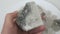 Natural rock salt fragments for human health, close-up rock salt