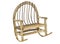 Natural rocking chair love seat on white