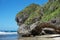 Natural rocky formation on the sea shore