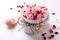 Natural Rose Sugar Scrub, Homemade Cosmetics, Spa Treatment