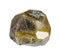 natural rough brown green grossular crystal cutout