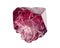 natural rough red spinel crystal cutout