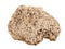 Natural sample of Travertine rock on white background