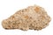 Natural sample of tufa limestone rock on white background