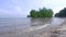 Natural Scenery On The Beach With Sea Water At Low Tide