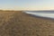 Natural scenery of Westport Dunes Beach At Sunset in Summer.