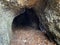 A natural semi-cave and small water tunnels carved into the water along Lake Zurich Zuerichsee oder ZÃ¼richsee, WÃ¤denswil