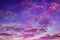 Natural sky composition. Sunset, sunrise dramatic sky abstract background. Beautiful cloudscape, view on a fluffy