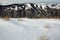 Natural snowy landscape in Abruzzo, Italy