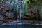 A natural source on the rock in a cenote cave Madeira Island,Portugal