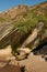 Natural spring on the Praia da Amalia - beach on the western coast of Portugal